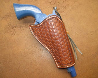 Colt Ruger Single Action 357 44 45 3-1/2 to 4 Inch Cross Draw Holster Brown Leather Right #pk352 fr-15 brn a001 5-25