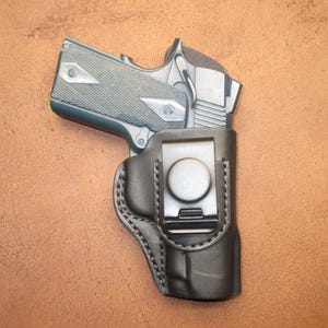 1911 Made to Order Leather IWB Clip On Leather Holster Right Hand Combat Guard Suede Back #1911 iwb Combat mto
