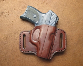 Ruger LC9, LC9s, LC380, EC9s OWB Pancake Holster Brown Leather Right #lc9s pr15 brn c009 3-24