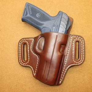 Ruger Security 9 OWB Pancake Holster Brown Leather Right Pre-owned #sec9 pr15 brn a003 2-26