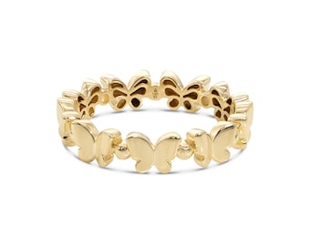 14K Gold Butterfly Ring