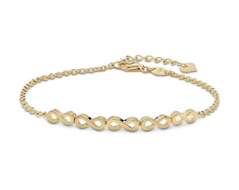 14K Gold Infinity Chain Bracelet