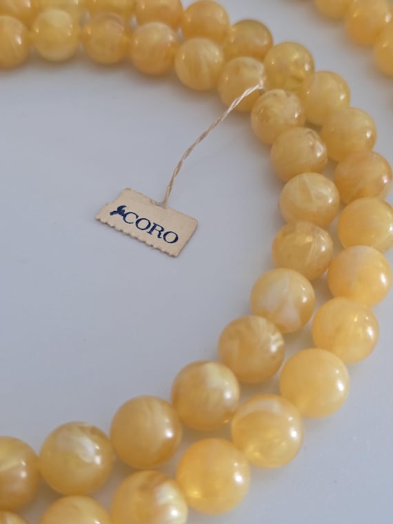 CORO Pegasus Moonglow Bead Necklace Original Tag