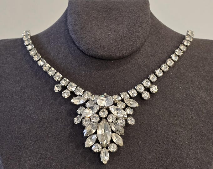 SHERMAN Swarovski Clear Crystal Necklace