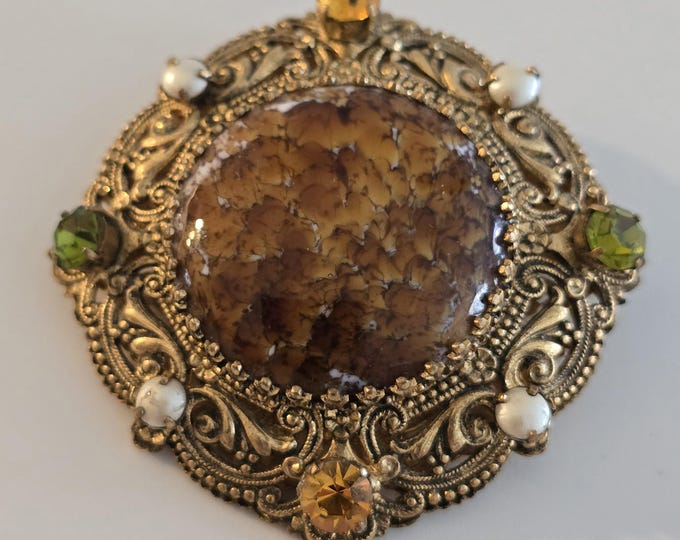 Stunning Victorian Filigree Brooch/Pendant