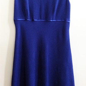 Vintate 1960s Blue Sleeves A-Line Dress