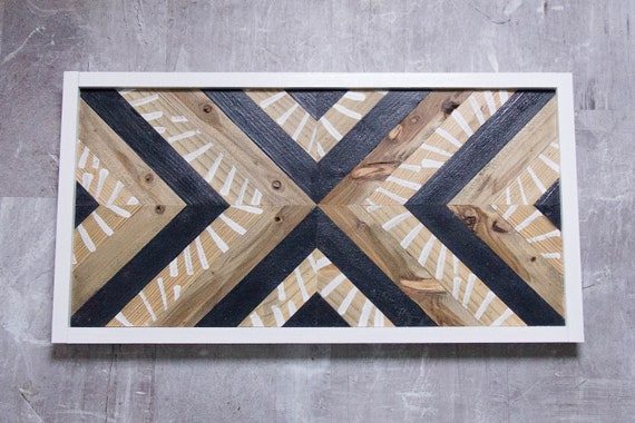 Geometric Wood Wall Art Wood Wall Art Rustic Wall Art Etsy