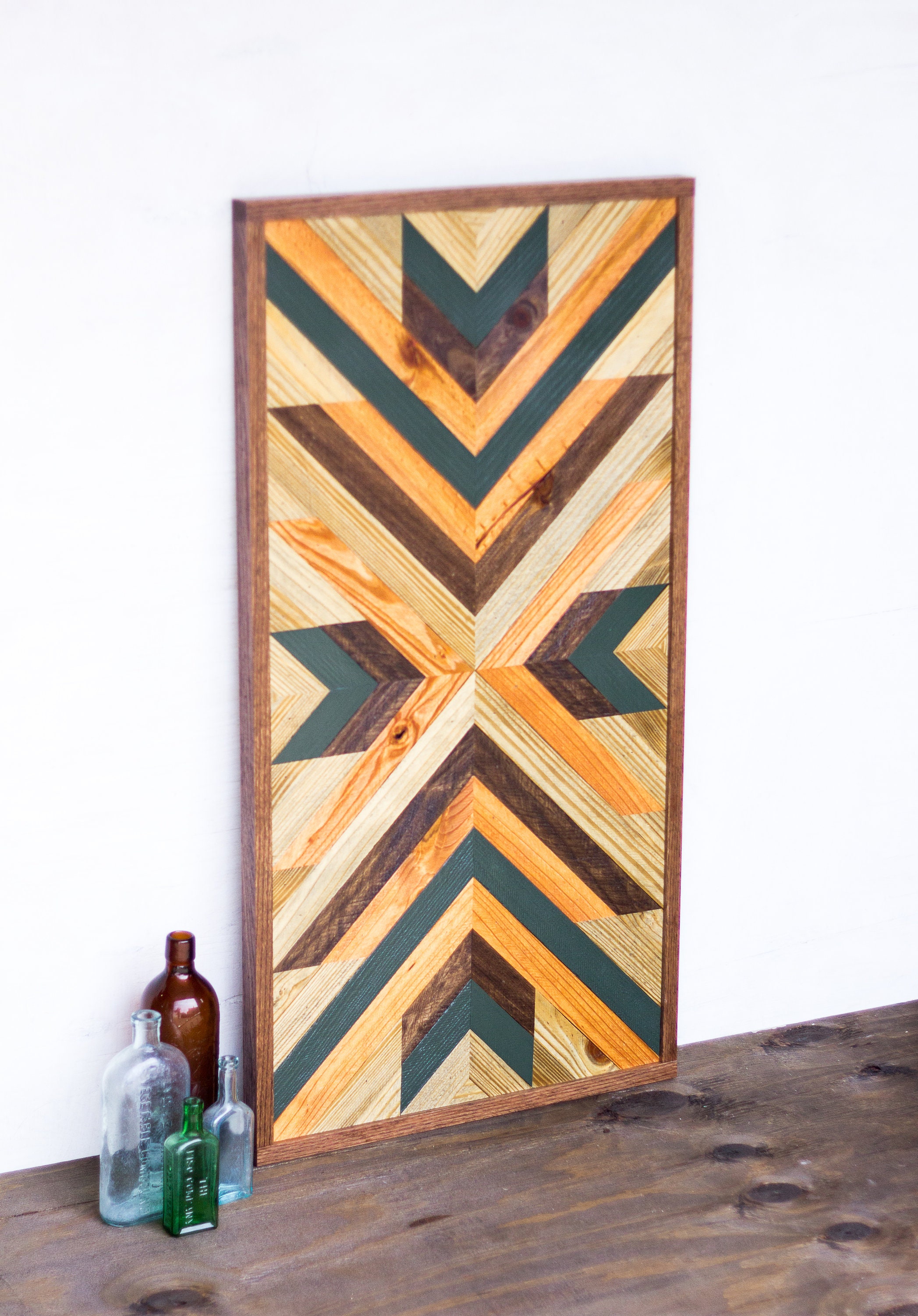 Geometric Wood Wall Art Wood Wall Art Rustic Wall Art Etsy