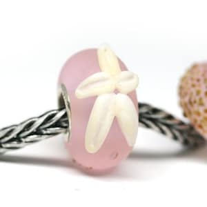 Pink European bracelet bead Beach charms Muranos Large hole bracelet beads with starfish