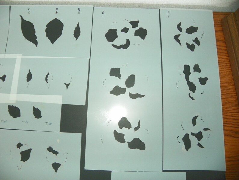 PEONY ROSE FLORAL /& Vine Stencil #151 Wall Ceiling Floor Furniture Decor Craft Art Paint Stencil ~ Pre-Owned ~ Royal Design Studio