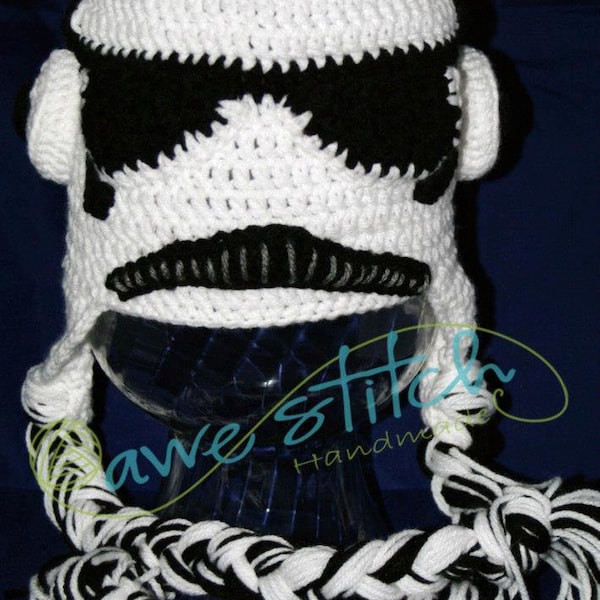 Stormy Trooper Star Wars Inspired Storm Beanie Earflap Crochet Pattern INSTANT DOWNLOAD