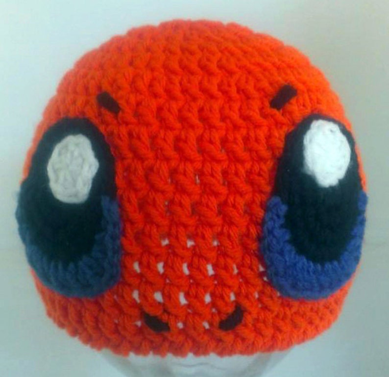 Charmander Pokemon Inspired Crochet Beanie Earflap Hat Pattern ALL sizes Infant Baby Child Youth Teen/Adult image 2