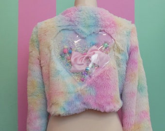 Pastell Kunstfell Jacke