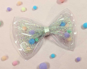 Cute filled PVC hairbow