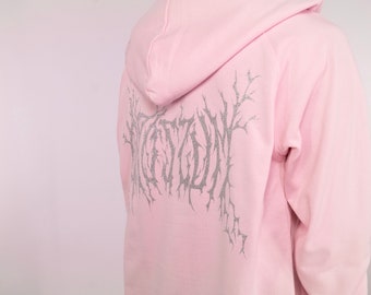 Schwarzer oder pinker Hardcore Opossum Zip-Hoodie