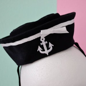 White, black or blue Sailor Lolita Hat image 5