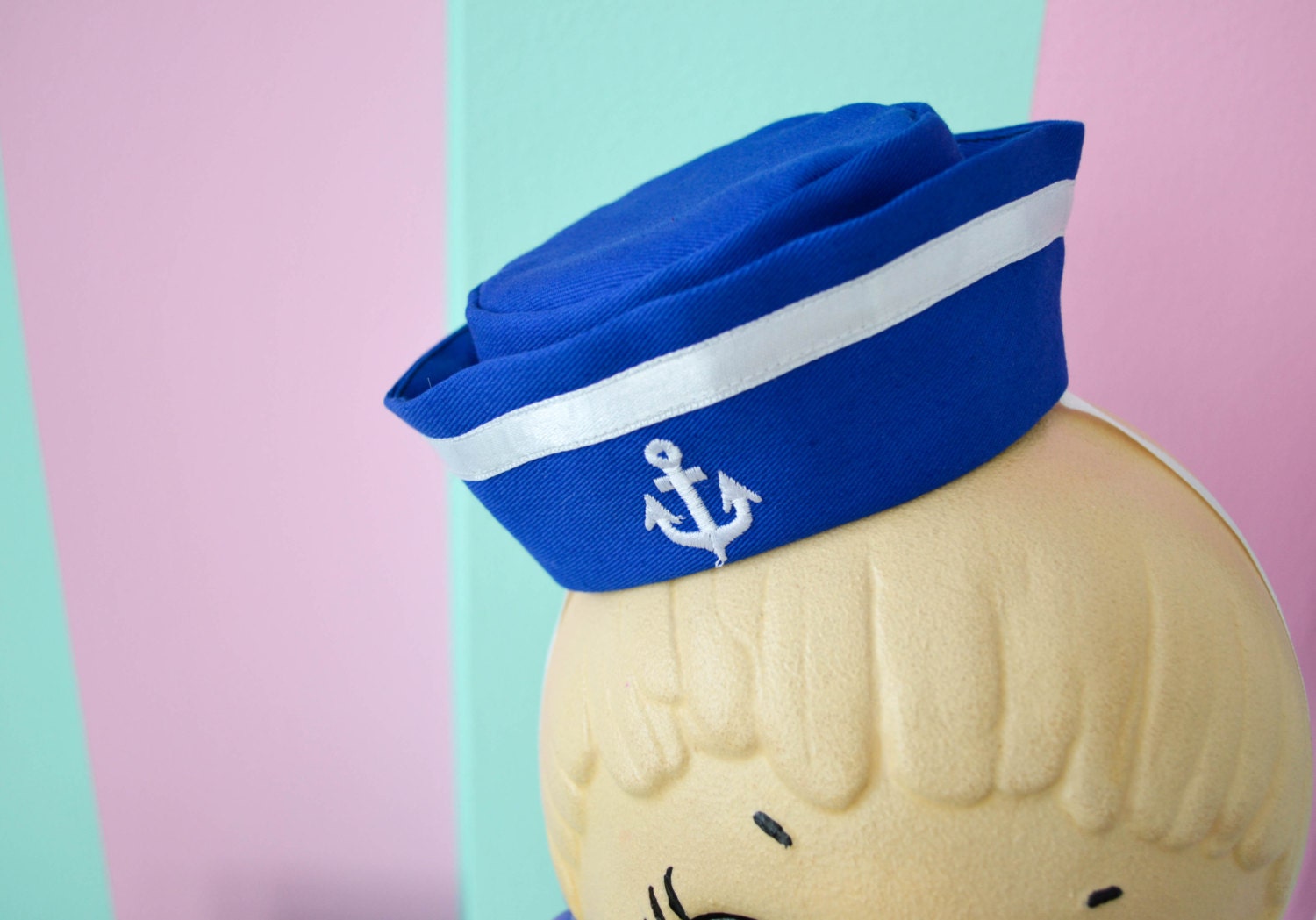 Sailor Hat Pill Box Adult Blue Sailor Hat Pill Box Adult Blue