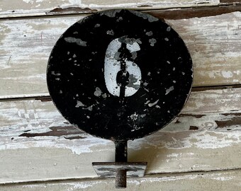 Vintage Industrial Heavy Metal Number Marker