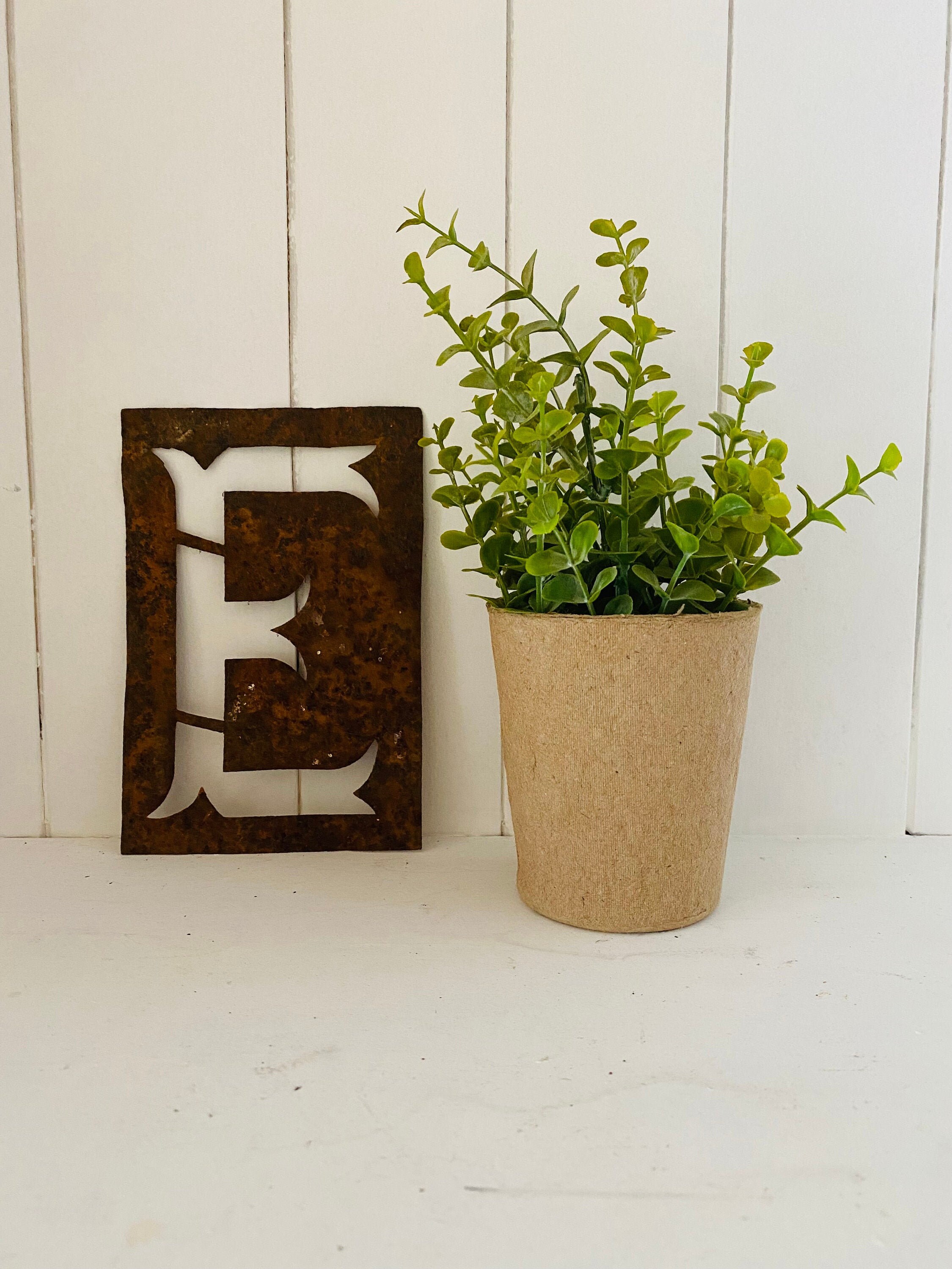 Vintage Wool Bale Stencil E Decorative Cursive. Etsy