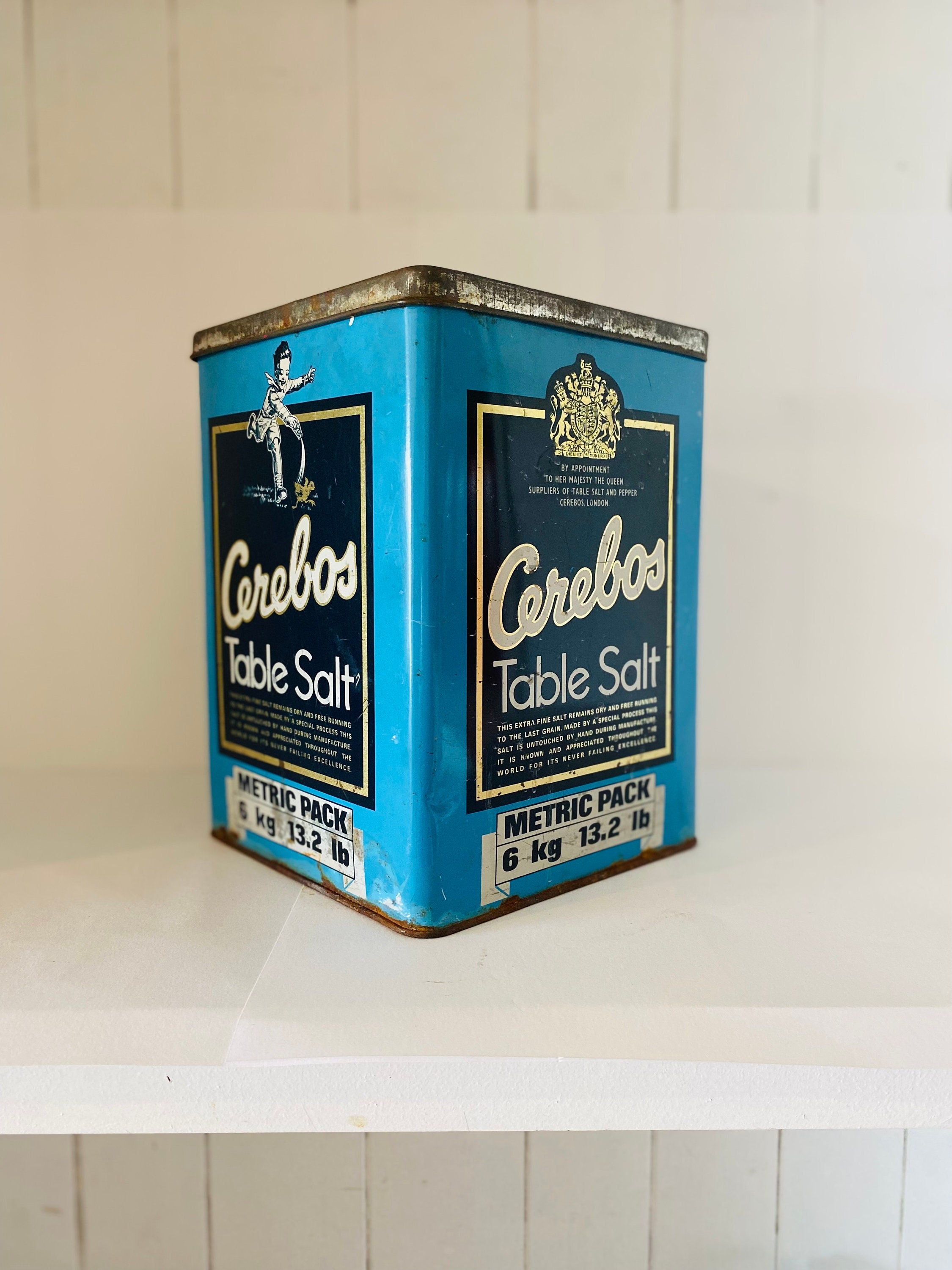 Vintage Cerebos Table Salt Large Tin - Etsy