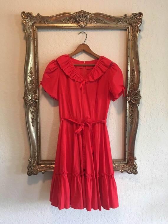 Vintage 60s Square Dancing Swing Dress M/L