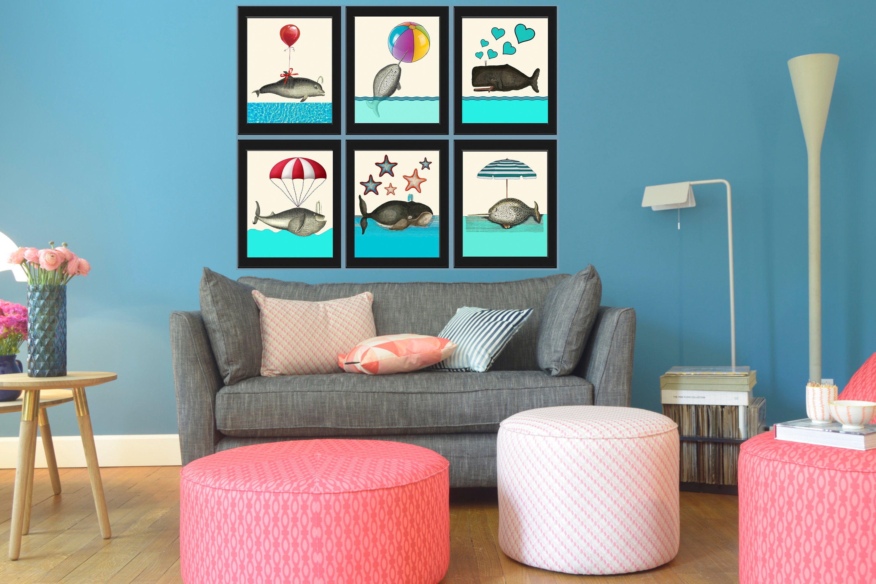 Child Bathroom Wall Art Print SET of 6 Prints Beautiful | Etsy