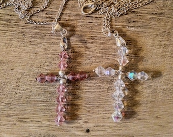 Swarovski cross crystal pendant, cross necklace, crystal cross, religious jewelry, Swarovski crystal cross necklace, cross jewelry