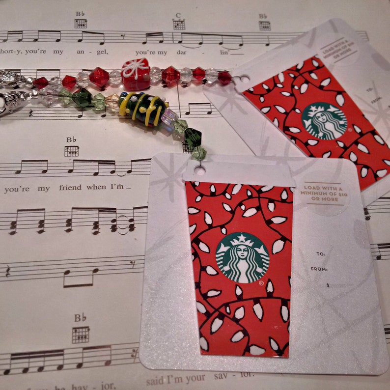 Christmas Starbucks Coffee Gift Card Coffee Fob Coffee Gift Etsy