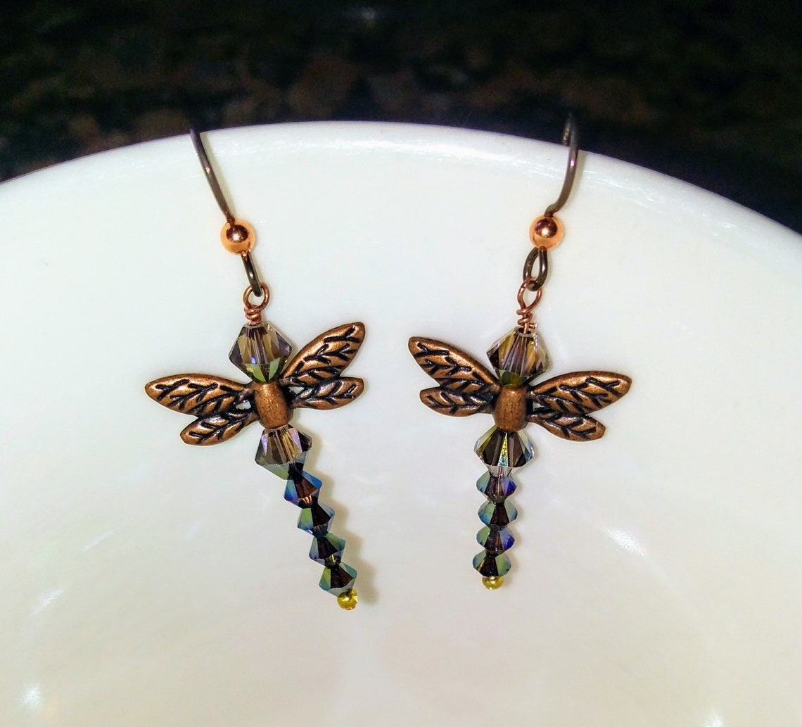 Swarovski dragonfly earrings Clearance
