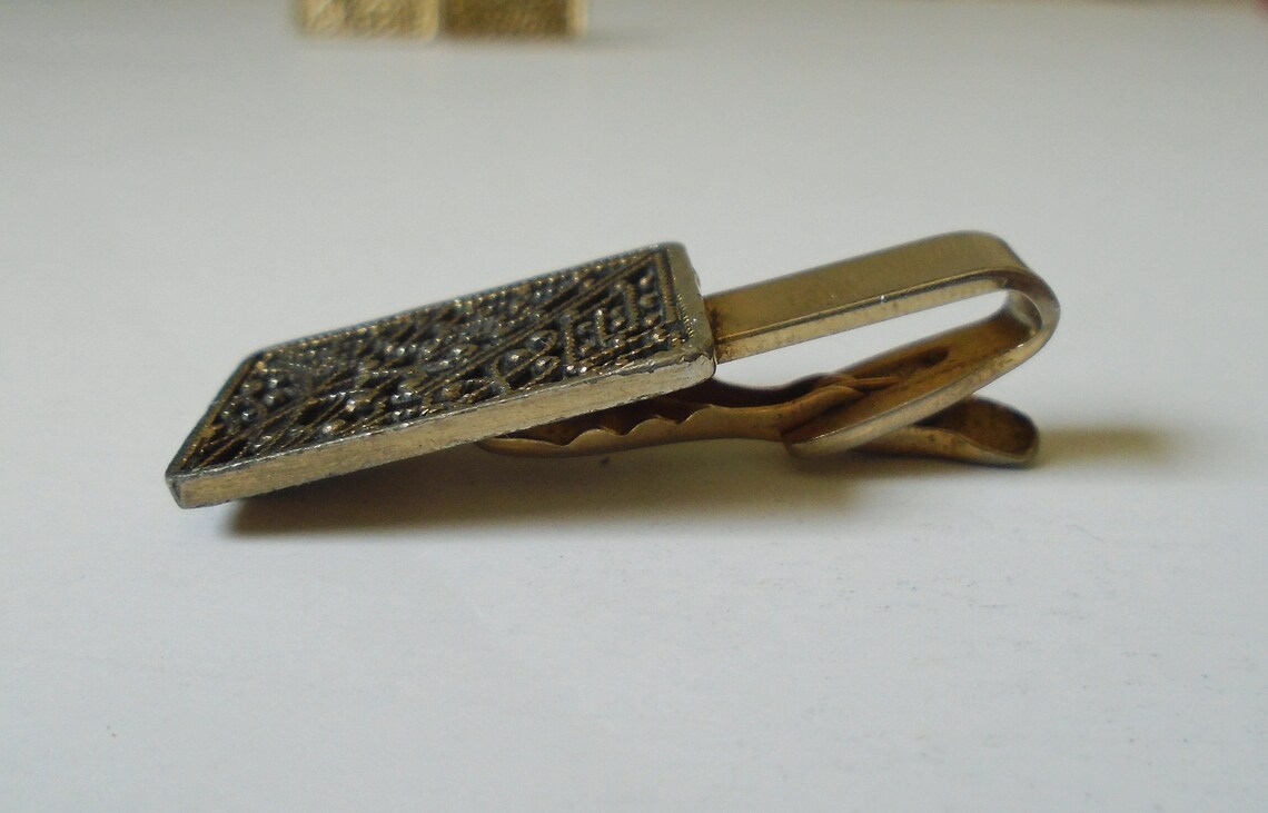 Vintage Hickok Designer Cufflinks and Tie Clip Set / Cuff Etsy