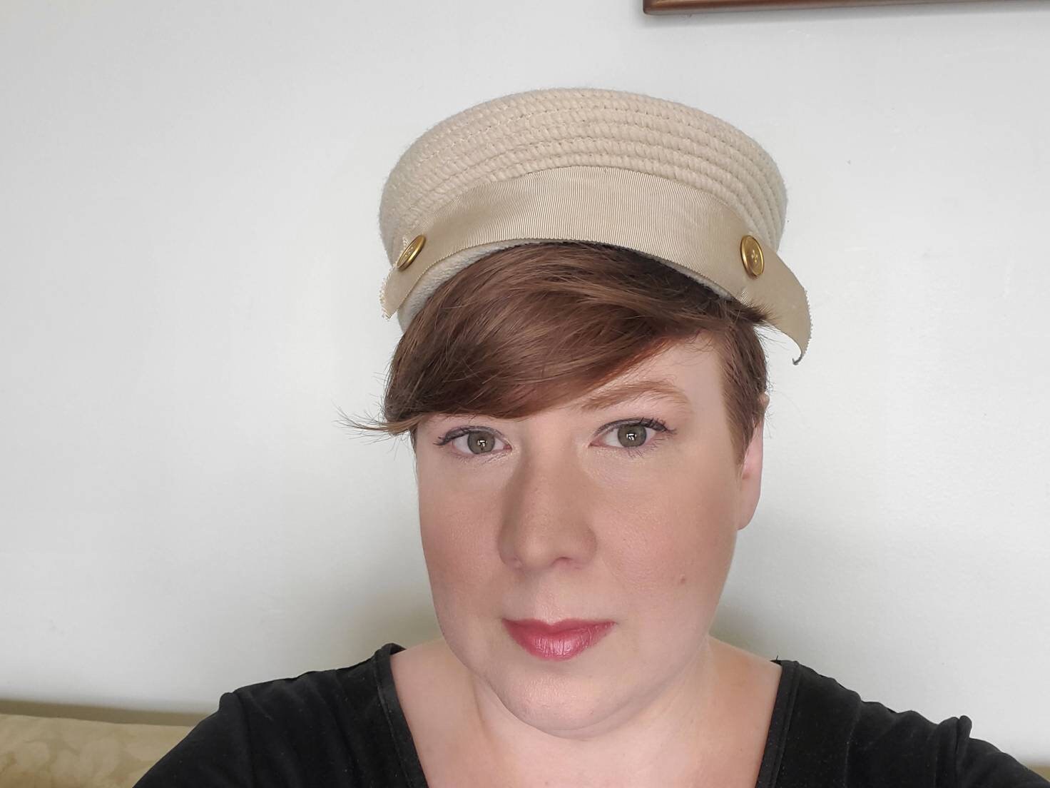 1960s Vintage Golden Yellow Pillbox Hat Everitt Original Woven Tilt Hat Top Hat Original Vintage Hats for Women for sale | eBay main image 3