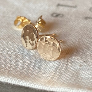 Gold Hammered Earrings // Gold Dangle Earrings // Gifts for Her // Hammered Jewelry // Gold Jewelry