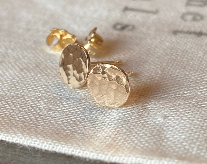 Gold Hammered Earrings // Gold Dangle Earrings // Gifts for Her // Hammered Jewelry // Gold Jewelry