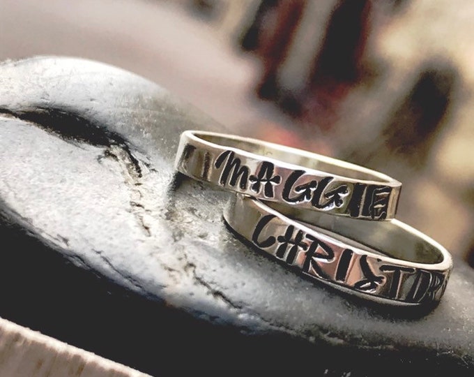 Personalized Rings // Mother's Ring // Stacking Rings // Name Rings // Gifts for Mom // Mother's Day