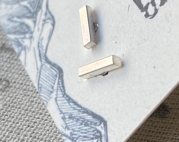 Tiny Bar Earrings // Stick Earrings // Earring Stack // Second Hole // Sterling Silver, Rose Gold, Gold Studs