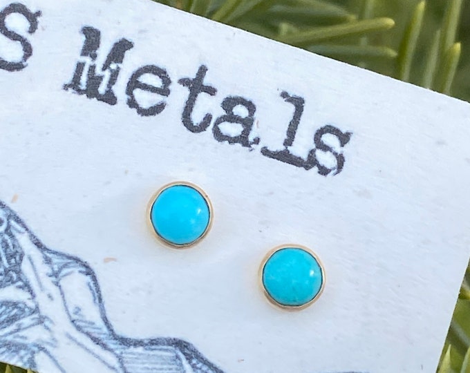 Turquoise Stud Earrings // Turquoise Earrings // Stud Earrings // December Birthstone Earrings