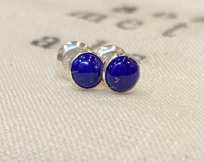 Lapis Studs Earrings // Stud Earrings // Gold Stud Earrings // Lapis