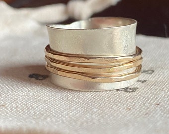 Spinner Rings // Meditation Rings // Sterling Silver Spinner Rings // Unisex Spinner Rings // Fidget Jewelry