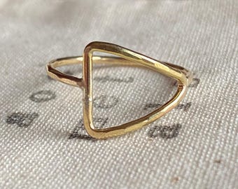 Triangle Rings // Gold Filled // Geometric rings