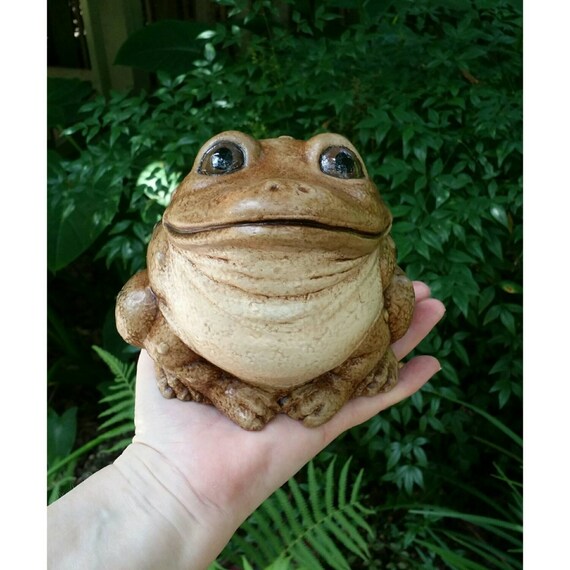 Large Toad Frog Garden Statue Figurine 5 Tall Image 0