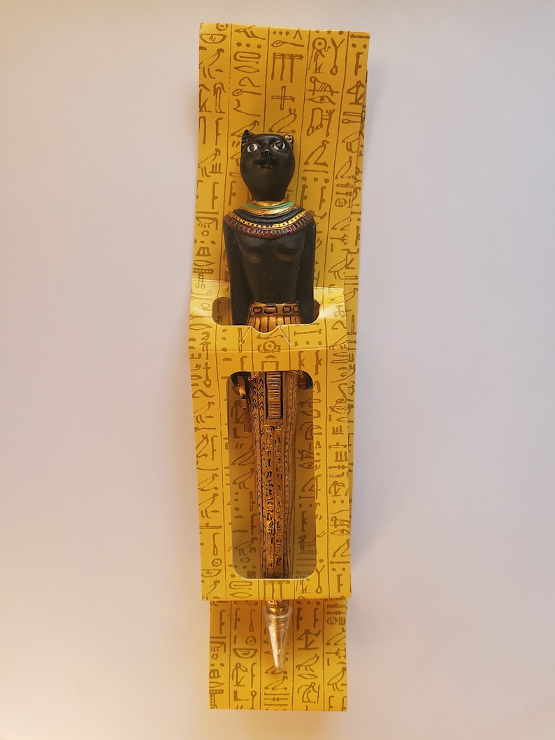 Ancient Egyptian divinity Deity Gods Ballpoint Spiritual Figurine Office Signing Pen pin Bastet