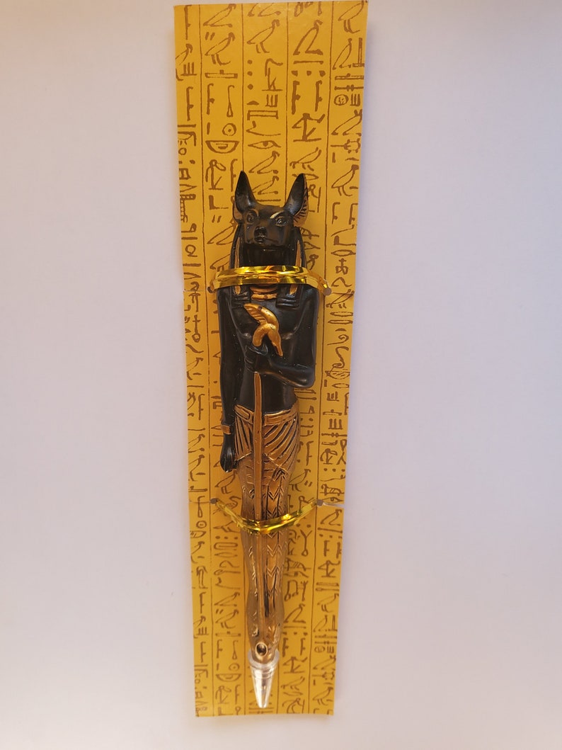 Ancient Egyptian divinity Deity Gods Ballpoint Spiritual Figurine Office Signing Pen pin Anubis