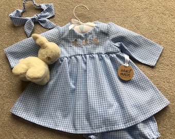 Baby dress - Girls clothing UK - Headband - Easter Bunny - Childrens clothing - Easter Dress  - kids clothes - Newborn Gift - Baby dresses