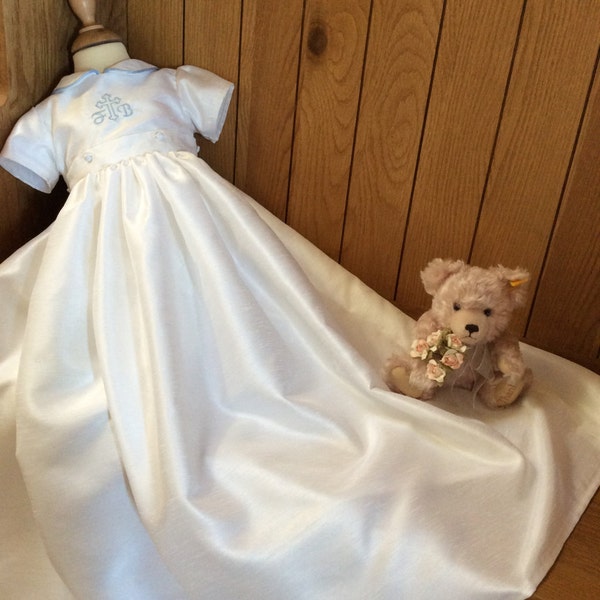 Boys christening gown, Personalised baptism outfit, handmade christening gown uk, baptism dress, Taufkleid, long heirloom Dress