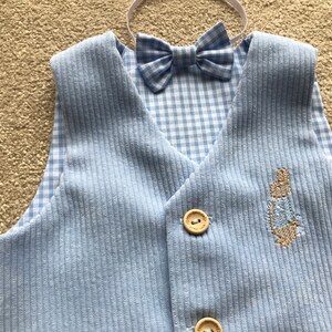 Peter Rabbit Baby Clothes, Personalised, Waistcoat, Trousers, Bow Tie ...