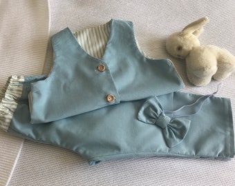 Baby boy outfit, First birthday clothes, Pageboy suit, Baby wedding outfit, Modern Christening gown, Ring bearers suit, Baby gift set, UK