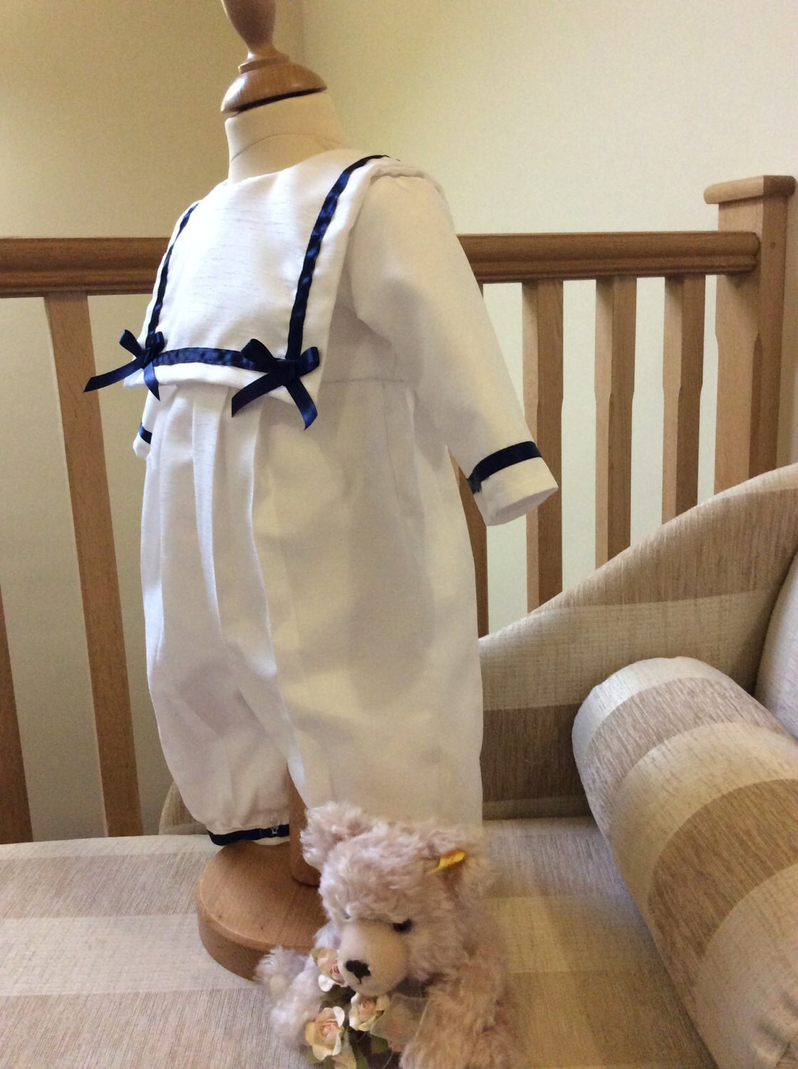 Baby Boys Sailor Suit Romper Christening Gown sailor hat Etsy
