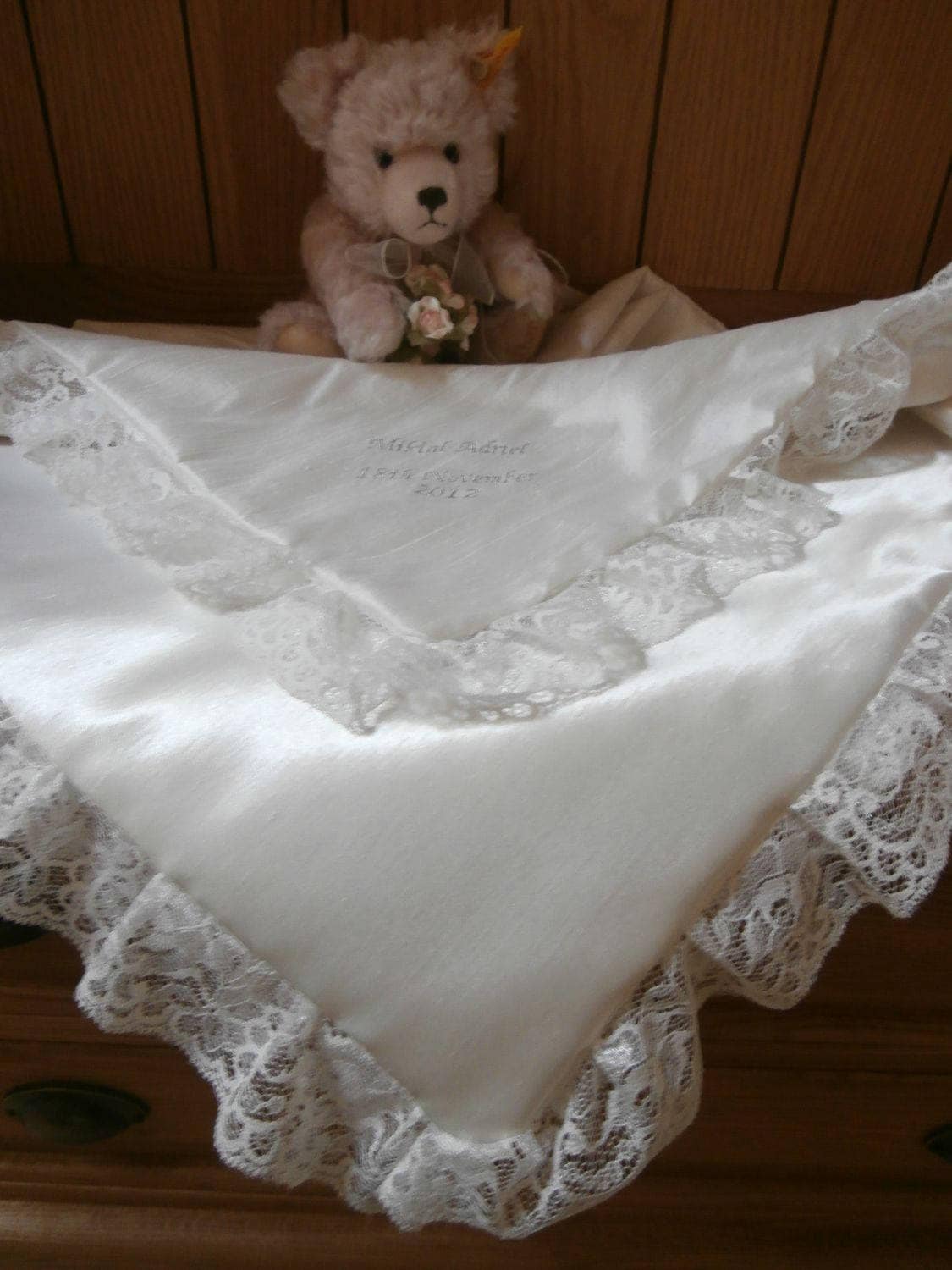 Completo Battesimo Copertina E Scarpine Neonato Ai Ferri E Uncinet - Foto 6