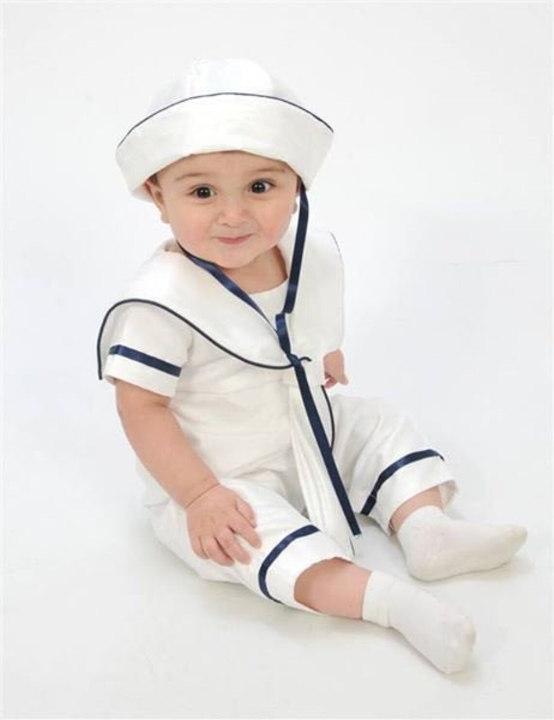 Sailor Suit With Sailor Hat Christening Gown Boys Baptism Etsy UK