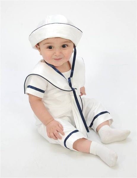 Sailor Suit With Sailor Hat Christening Gown Boys Baptism - Etsy UK